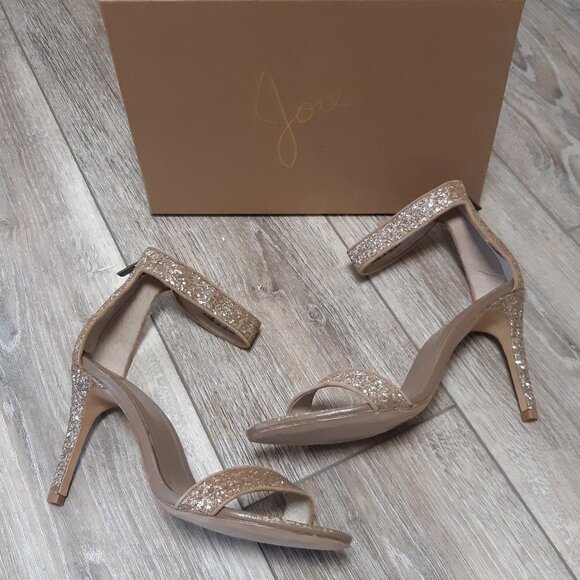 Joie Adriana Sparkly Tan Heels Size 9.5 New in Box - Picture 4 of 11